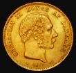 London Coins : A183 : Lot 913 : Denmark 20 Kroner 1877 Gold (h)HC CS KM#791.1 About EF