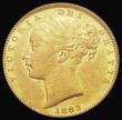 London Coins : A184 : Lot 2051 : Sovereign 1883M Shield Reverse, Marsh 64, S.3854A, in an LCGS holder and graded LCGS 65