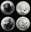 London Coins : A184 : Lot 419 : Britannia Silver Two Pounds in CGS holders (3) 1998 CGS 95, 2007 CGS 96 and 2008 CGS 97