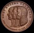 London Coins : A185 : Lot 1148 : The Reform Bill 1832 39mm diameter in copper by T. Halliday, Obverse: Conjoined heads of Earl Grey, ...