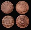 London Coins : A185 : Lot 1541 : Scotland Bawbee (3) 1691 mintmark unclear S.5666 Fair, 1692 Mintmark Rosette S.5666 NVG, 1693 mintma...