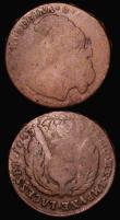London Coins : A185 : Lot 1542 : Scotland Bawbee (3) 1691 mintmark unclear S.5666 VG, 1692 mintmark unclear S.5666 Fair, 1693 mintmar...