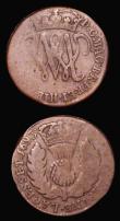 London Coins : A185 : Lot 1545 : Scotland Bodle or Turner (2) 1692 S.5674 VG, 1693 S.5674 VG both with most details clear with some w...