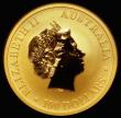 London Coins : A185 : Lot 1863 : Australia $100 Gold Kangaroo 2011P Reverse: Kangaroo facing left, sun behind, KM#1686, Gold One Ounc...