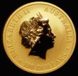 London Coins : A185 : Lot 1867 : Australia $100 Gold Kangaroo 2015P Reverse: Kangaroo bounding left, KM#3148, Gold One Ounce UNC