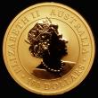 London Coins : A185 : Lot 1874 : Australia $100 Gold Kangaroo 2022P Reverse: Two Kangaroos bounding left, KM#4421, Gold One Ounce, UN...