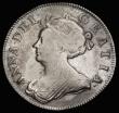 London Coins : A185 : Lot 2675 : Shilling 1705 Plumes ESC 1135, Bull 1392, BR. FRA legend, About Fine/Fine, once cleaned, now retoned...