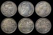 London Coins : A185 : Lot 3464 : Latvia Five Lati (6) 1929 (2), 1931 (2), 1932 (2) KM#9, NVF to GVF