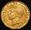 London Coins : A186 : Lot 1313 : Brass Threepence 1949 Peck 2392 GVF/NEF with traces of lustre, Rare