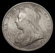 London Coins : A186 : Lot 1542 : Florin 1893 Proof, First I of VICTORIA points to a bead, ESC 877, Bull 2963, Davies 831P dies 2A, A/...