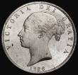 London Coins : A186 : Lot 1703 : Halfcrown 1886 ESC 715, Bull 2767 UNC with almost full lustre, the obverse with a small flaw in the ...