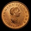 London Coins : A186 : Lot 1826 : Halfpenny 1807 Peck 1378 UNC with traces of lustre, in an LCGS holder and graded LCGS 82