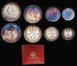 London Coins : A186 : Lot 1864 : Maundy Set 1899 ESC 2514, Bull 3557, UNC with a choice deep and colourful matching tone, the twopenc...