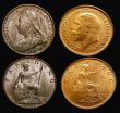 London Coins : A186 : Lot 2452 : Farthings (4) 1901 Freeman 579 dies 1+A, Dark toned UNC in an LCGS holder and graded LCGS 80, 1908 F...