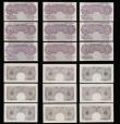 London Coins : A186 : Lot 55 : Ten Shillings Peppiatt mauve B251 issued 1940 A90D prefix, UNC but stained along with others (12) th...