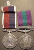 London Coins : A187 : Lot 1204 : Medal pair, comprising General Service Medal Elizabeth II with Malaya clasp, and awarded to 4194891 ...