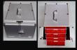 London Coins : A187 : Lot 1283 : Lindner Carrying case complete with 10 Lindner trays, two trays with square apertures, eight with ro...