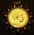 London Coins : A187 : Lot 1354 : German States - Prussia 20 Marks Gold 1899A NVF in an ornate 9 carat gold pendant mount (no chain), ...