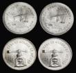 London Coins : A187 : Lot 1412 : Mexico ( 3 ) Onza 1979 Medallic issues (2) each 33.6 grammes of 0.925 silver (0.999oz) Left scale pa...