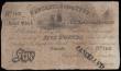 London Coins : A188 : Lot 106 : Newcastle upon Tyne £5 Joint Stock Bank dated 1840 ink Cancelled overprint, (Outing1515b), No ...