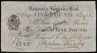 London Coins : A188 : Lot 111 : Ringwood & Hampshire Bank £1 dated 1821 No.R1297 for Stephen Tunks, (Outing 1788b), small ...
