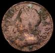 London Coins : A188 : Lot 1221 : Farthing 1672 First O over L in CAROLO (as Cooke Collection nos.753/754) VG with some corrosion and ...