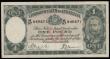 London Coins : A188 : Lot 127 : Australia 1 Pound issued 1933 - 1938 series N/97 940871, Pick22, KGV at right, signed Riddle & S...