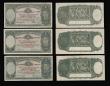 London Coins : A188 : Lot 129 : Australia 1 Pounds (6) George VI facing portrait ND(1938-52) Pick 26a VF, Pick 26b Fine, Pick 26c (2...