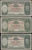 London Coins : A188 : Lot 131 : Australia 1 Pounds George VI facing portrait Armitage and McFarlane 1942 Pick 26b (3) a better grade...