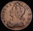London Coins : A188 : Lot 1516 : Halfpenny 1730 GEOGIVS error, Peck 837, Good Fine