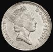 London Coins : A188 : Lot 1536 : Mint Error - Mis-Strike Decimal Ten Pence 1992 struck slightly off-centre with around 0.5mm blank fl...