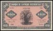 London Coins : A188 : Lot 156 : French West Africa 100 Francs World War II issue Pick 31a dated 14th December 1942 variety with seri...