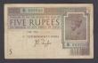 London Coins : A188 : Lot 171 : India 5 Rupees 1917-1930 signed Taylor Pick 4b, portrait KGV at right S/N M/26 222230 about Fine wit...