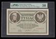 London Coins : A188 : Lot 212 : Poland State Loan Bank 1000 Marek 1919 watermark Eagle Arms and without engraver Pick 22d, CM#22g-h ...