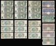 London Coins : A188 : Lot 6 : A small collection in an album (21) £1 - £10 Peppiatt blues to Somerset Nightingale Ten ...
