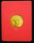 London Coins : A188 : Lot 662 : Earl Mountbatten "Sovereign Size" 9 carat gold medal by Pobjoy (5 grams) Unc in the red ho...