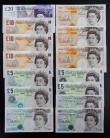 London Coins : A188 : Lot 8 : Bank of England (14) Twenty Pounds Cleland Adam Smith prefix KD21, Ten Pounds Kentfield Charles Dick...
