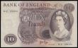 London Coins : A188 : Lot 83 : Ten Pounds Page B327 issued 1970 replacement series M12 356160 UNC or near so