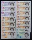London Coins : A188 : Lot 87 : Bailey a collection of xx01 prefixes Five Pounds JD01 and LD01, Ten Pounds (10) ranging from CC01 to...