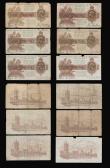 London Coins : A188 : Lot 9 : A collection of low grade Treasury notes (12) Ten Shillings Bradbury (1), Warren Fisher (2), One Pou...