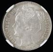 London Coins : A188 : Lot 911 : Netherlands Half Gulden 1909 KM#121.2 sharp and lustrous UNC and graded MS61 by NGC
