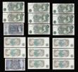 London Coins : A189 : Lot 102 : Five Pounds Fforde Child Britannia 1967 B312 EF. One Pounds Fforde B301 (8) AU-Unc some consecutive,...