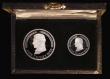 London Coins : A189 : Lot 1069 : Keeling Cocos Proof Set 1977 25 Rupees and 10 Rupees Silver Proofs  nFDC nicely toned, in the blue b...