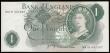 London Coins : A189 : Lot 107 : One Pound Page B323 MW19 447307 scarce last run replacement, issued 1970, UNC