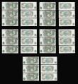 London Coins : A189 : Lot 108 : One Pound Page Replacements B323 (29) prefix MT02 (3 consecutives), MT17 prefix (1), MT20 prefix (1)...