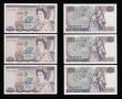 London Coins : A189 : Lot 125 : Twenty Pounds Page B328 issued 1970 first series William Shakespeare on reverse, Pick380b (5 consecu...