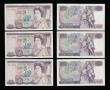 London Coins : A189 : Lot 126 : Twenty Pounds Page B328 issued 1970 first series William Shakespeare on reverse, Pick380b (5 consecu...
