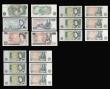 London Coins : A189 : Lot 132 : Page, 10 Pounds Nightingale prefix J04 Unc, 5 Pounds Wellington prefix 05E GVF, 1 Pound seated Brita...