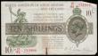 London Coins : A189 : Lot 14 : Ten Shillings Warren Fisher T30 issued 1922 O/86 235996, EF for wear but with a line of brown staini...
