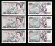 London Coins : A189 : Lot 143 : Twenty Pounds Somerset William Shakespeare 1984 B351 mid series (9) Unc (8) VF (1)